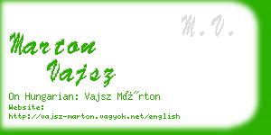 marton vajsz business card